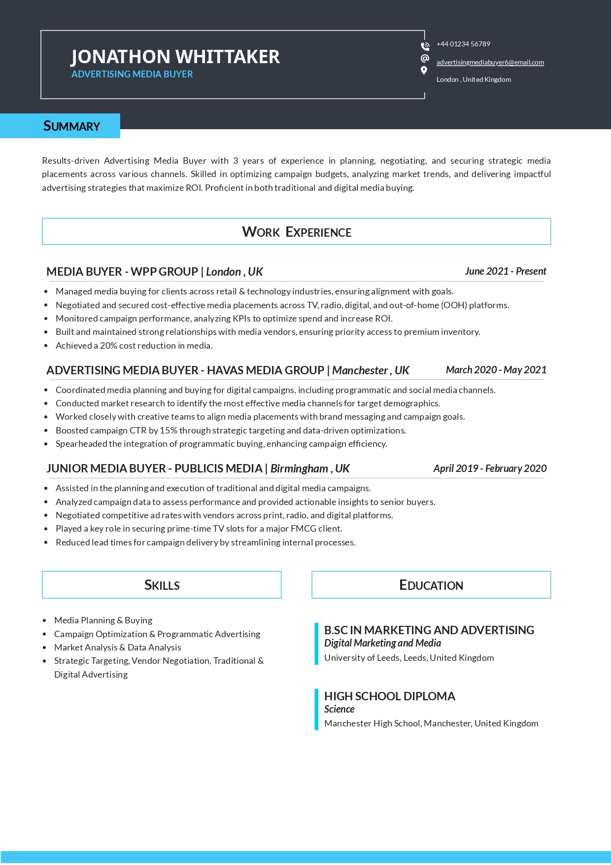 Advertising Media Buyer